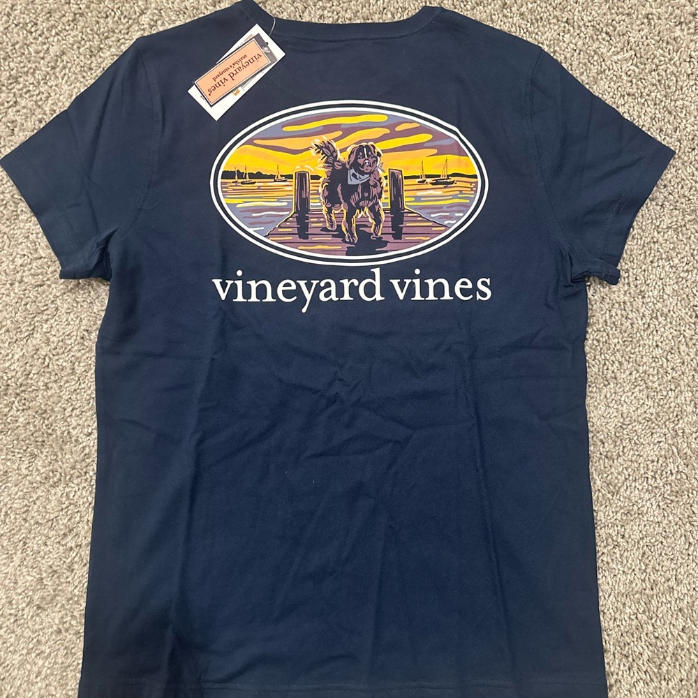 New Vineyard Vines Women’s short sleeve Tee Bernese Mountain Dog TShirt S